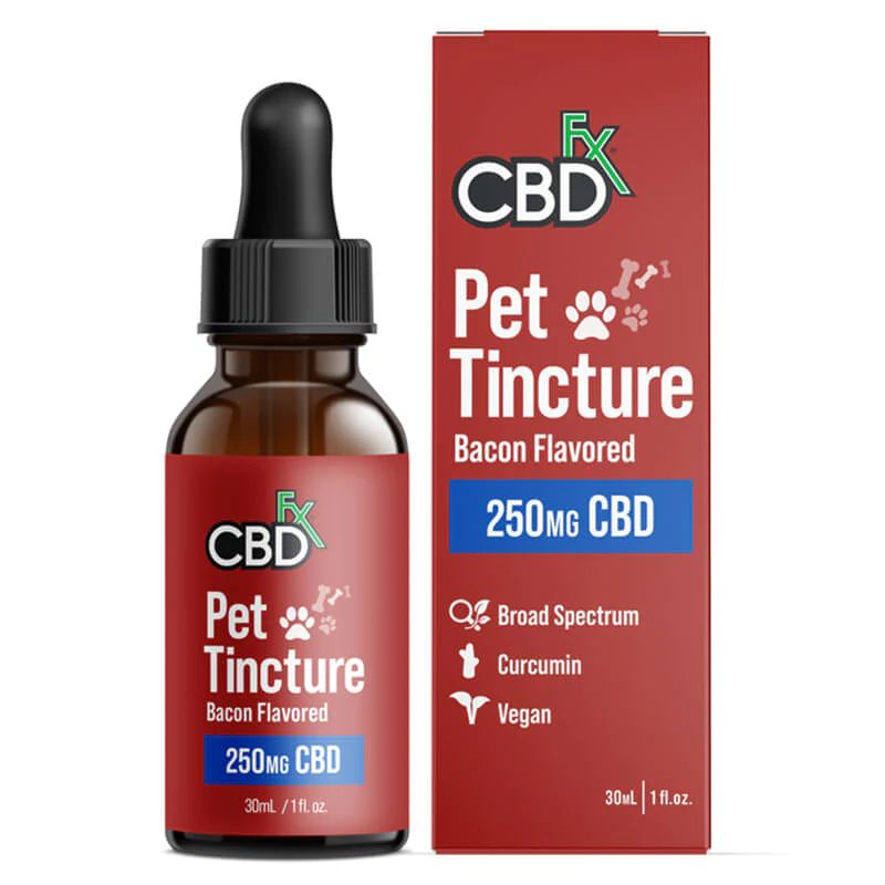 Tintura CBD para pet para raças pequenas sabor bacon - CBDfx