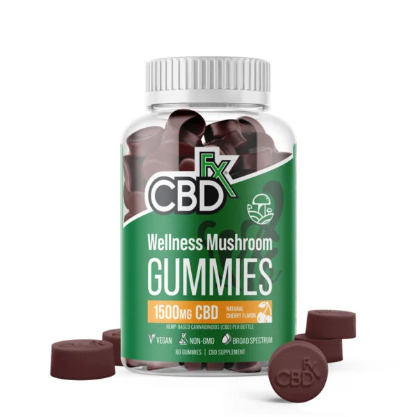 Gomas de CBD com cogumelos para o bem-estar - CBDfx