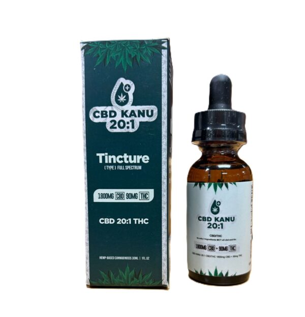 CBD KANU 20:1 Tincture – 1800mg CBD / 90mg THC